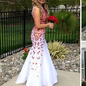 Rachel Allan size 6 beaded gown